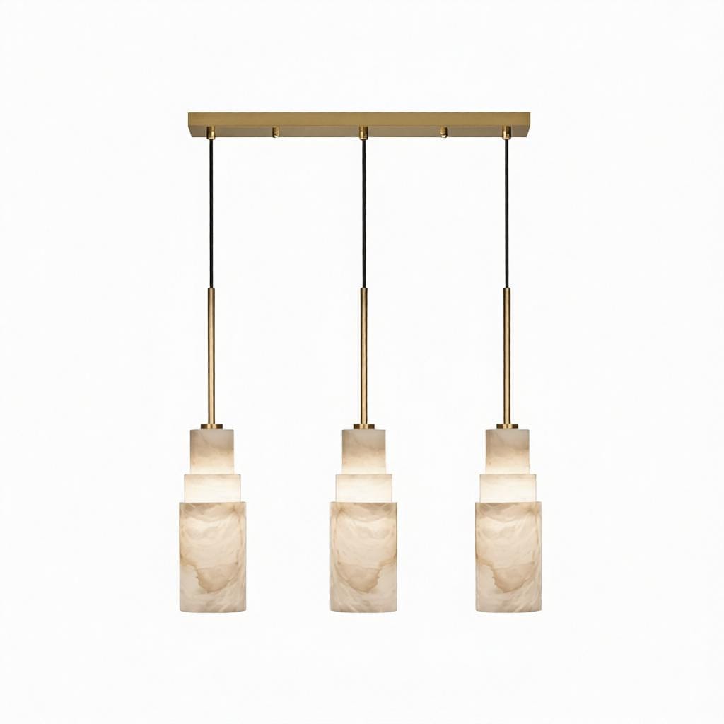 Quenavora B | Linear Alabaster Pendant Light - Detail View #3 | HomeCartel