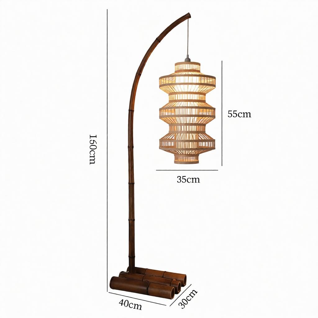 Naelvyn | Rattan Floor Lamp - Home Cartel ®