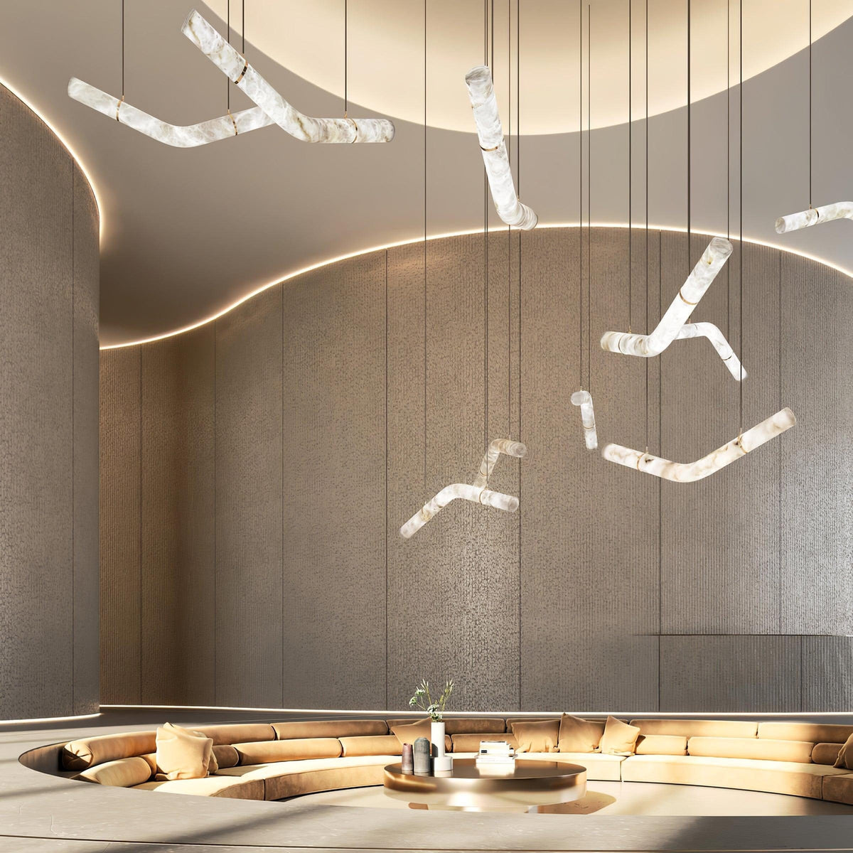 Gynthar B | Alabaster Pendant Light - Detail View #2 | HomeCartel