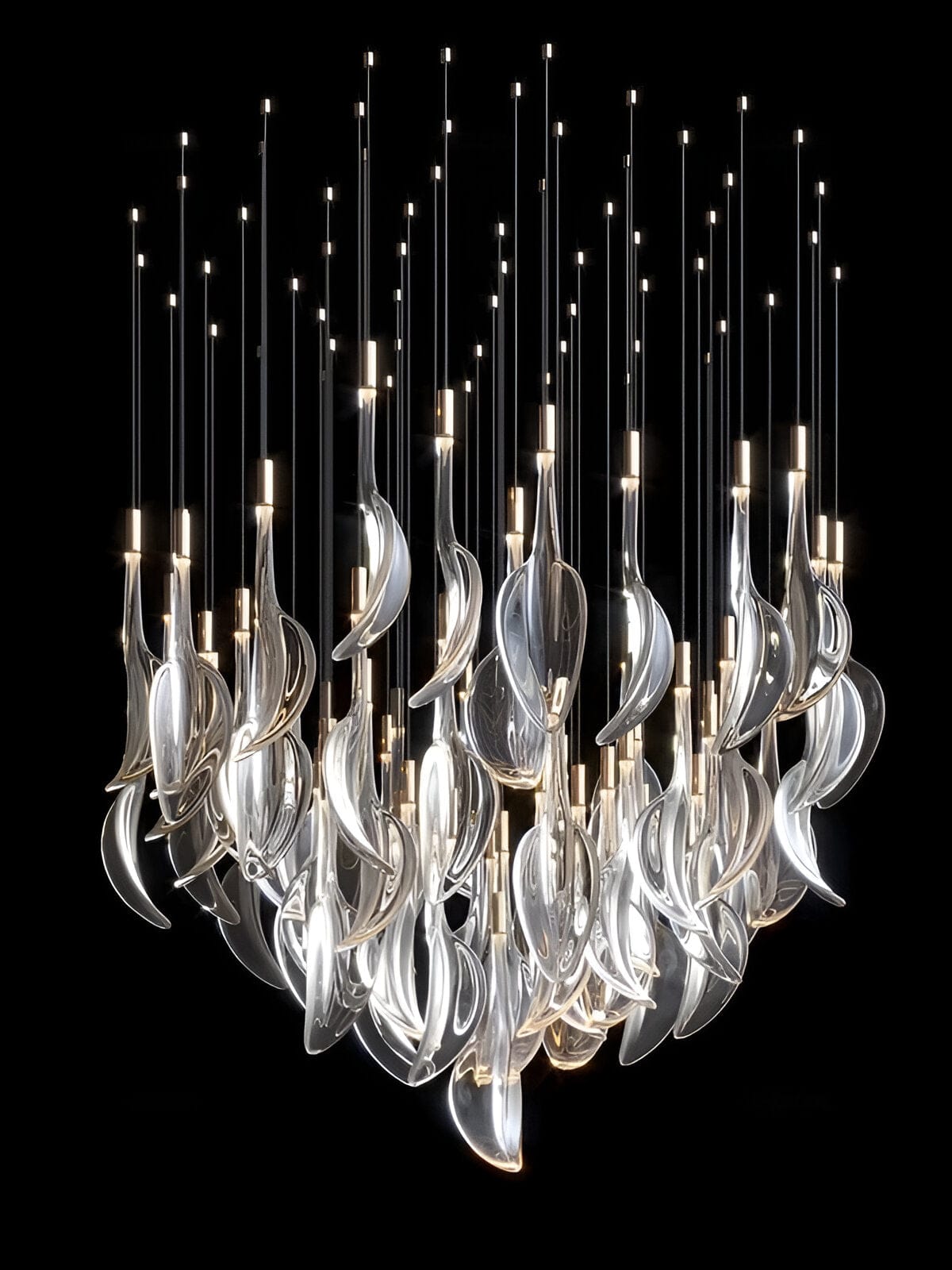 Perspective | Modern LED Cluster Chandelier - Detail View #2 | HomeCartel