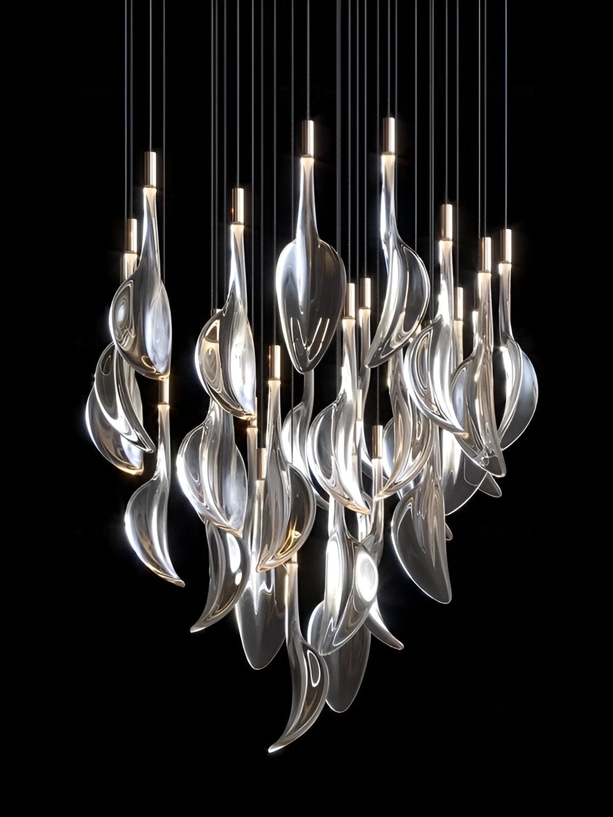 Perspective | Modern LED Cluster Chandelier - Detail View #3 | HomeCartel