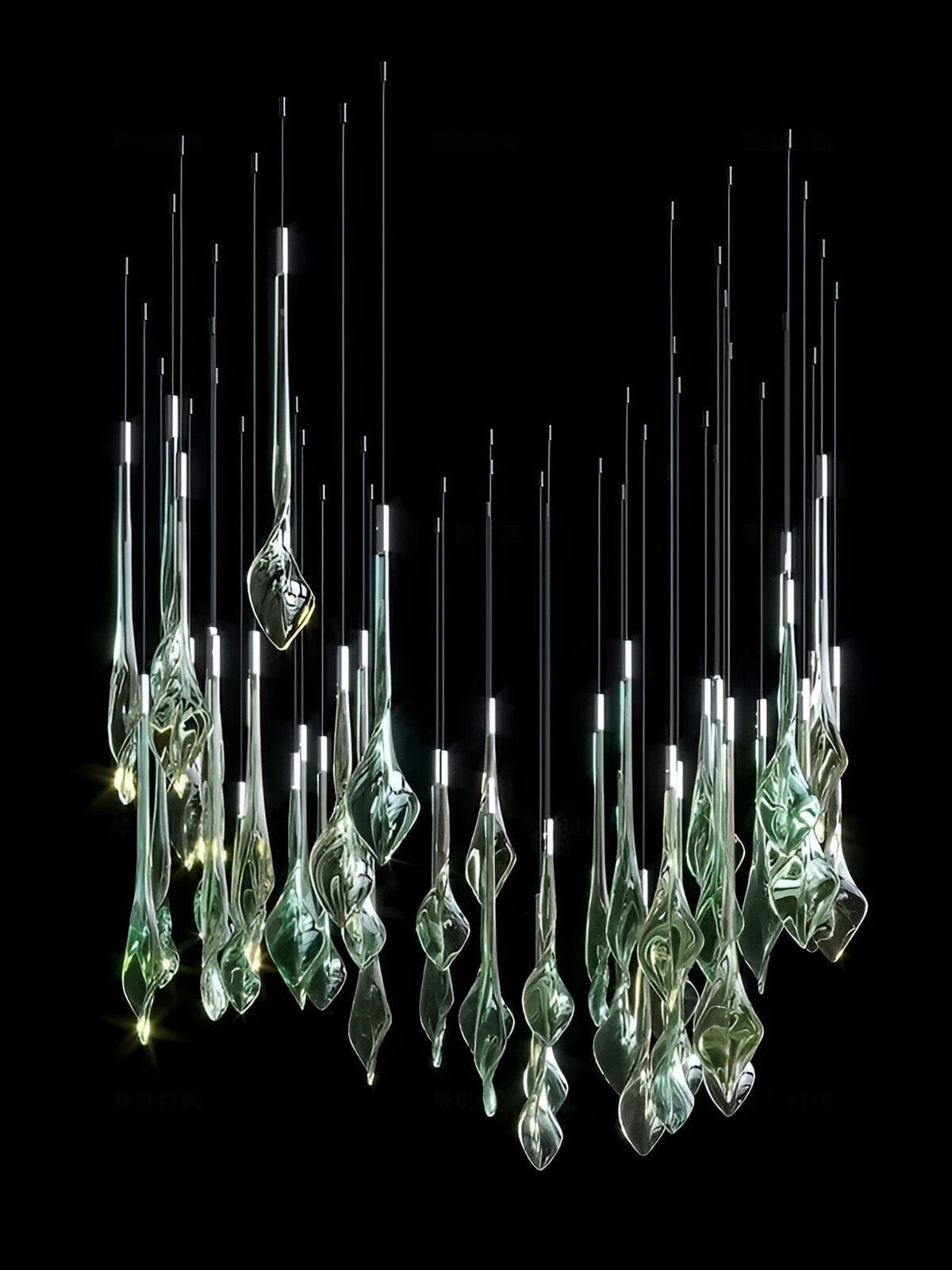 Perspective | Modern LED Cluster Chandelier - Detail View #4 | HomeCartel