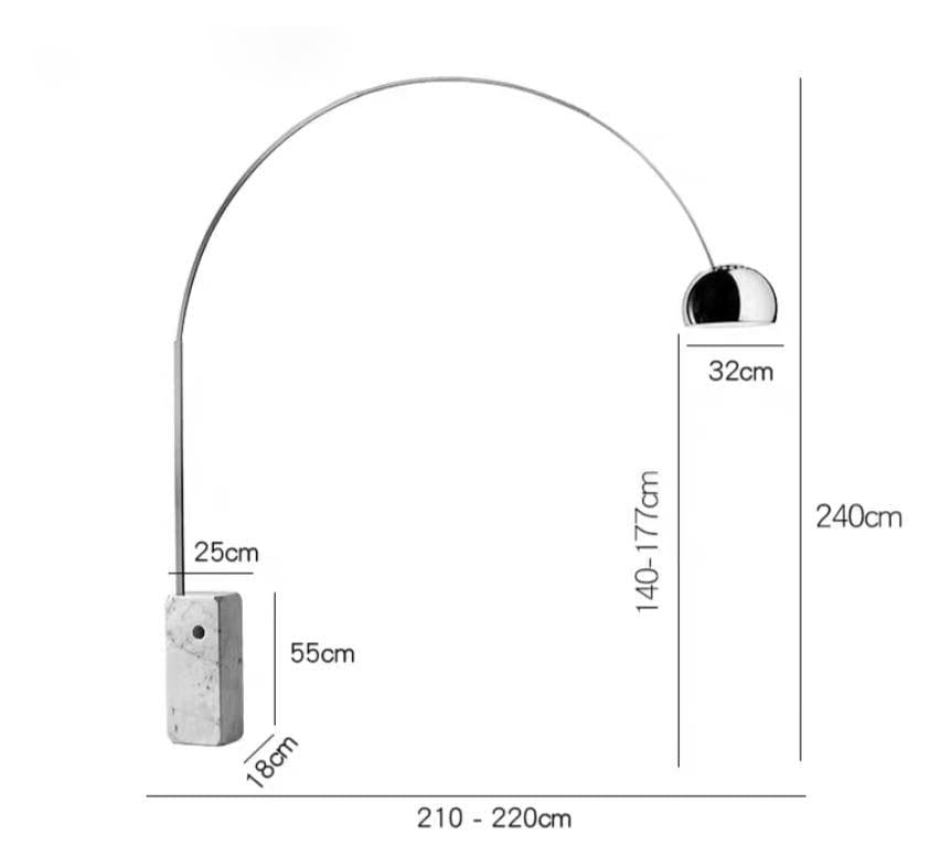 Amaya | Modern Floor Lamp with Marble Base - Home Cartel ®