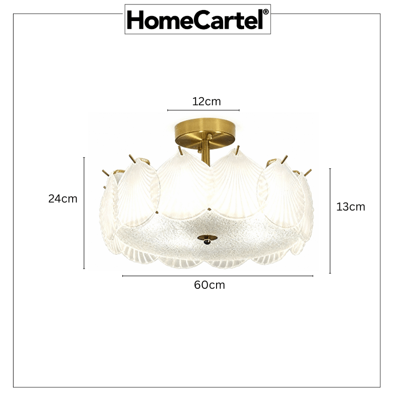 Raja Deux | Semi Flush Mounted Light