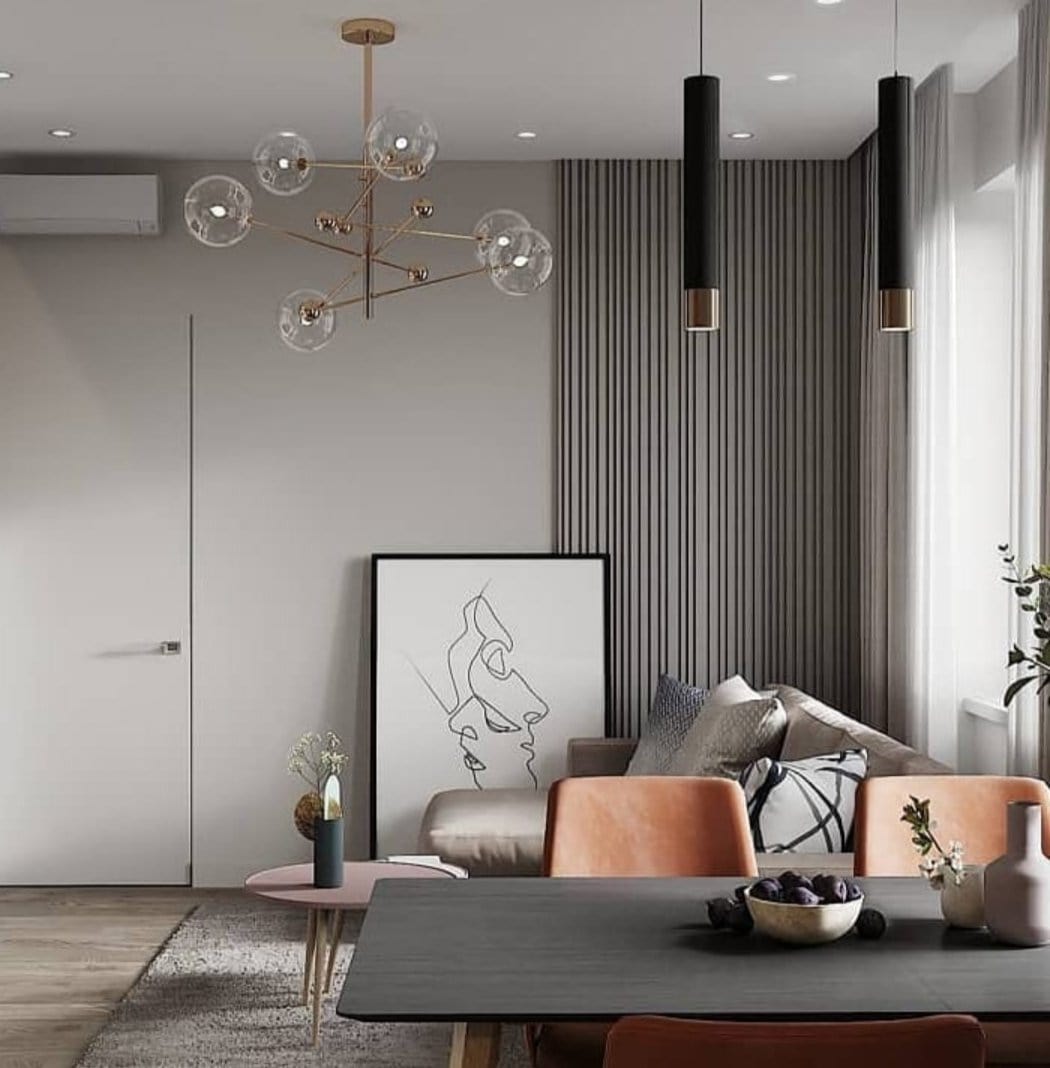 Dana 6 | Brass Modern Chandelier - Home Cartel ®