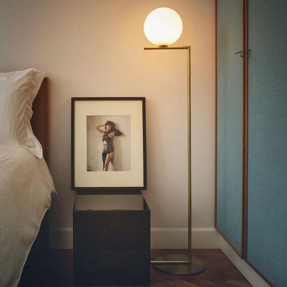 Salvi Frosted Glass (L) | Gold Floor Lamp - Home Cartel ®