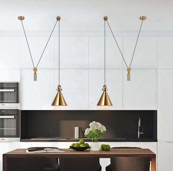 Elsa | Adjustable Brass Pendant Light - Home Cartel ®