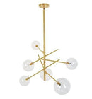 Liv M & L Glass | Gold w/ Clear Bubble Glass Chandelier - Home Cartel ®