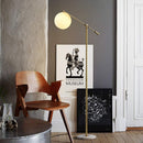 Tonje | Glass Sphere with Marble Base Floor Lamp