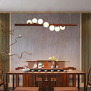 Iver 120 | Wooden Finish with Glass Chandelier