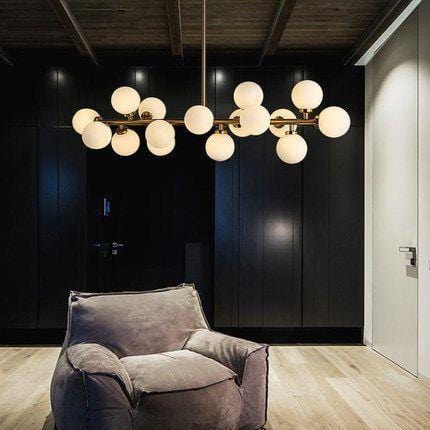 Thilly | Frosted Ball Chandelier - Home Cartel ®