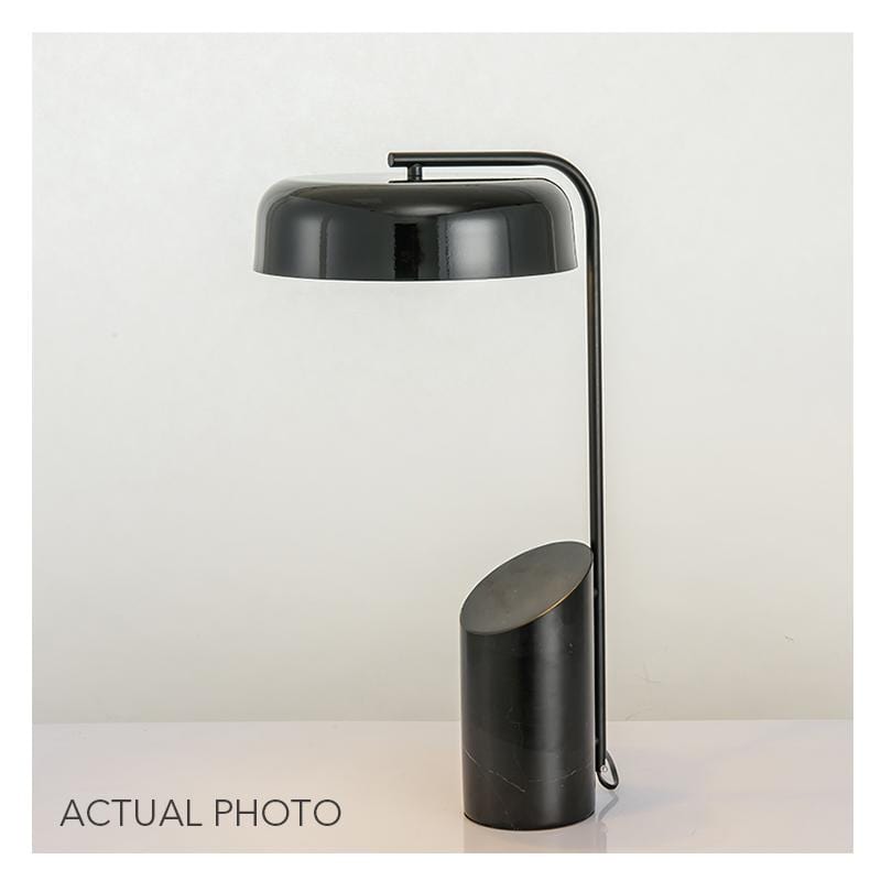 Jokull | Marble Base with Metal Shade Table Lamp - Home Cartel ®