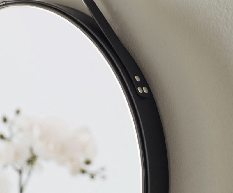 Bergen Leather Strap Mirror | 50cm - Home Cartel ®