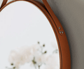 Bergen Leather Strap Mirror | 50cm - Home Cartel ®