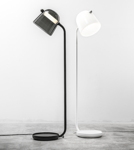 Drew | Modern Glass Floor Lamp
