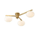 Kaiya 3 | Modern Gold Ceiling Mounted Light Chandelier