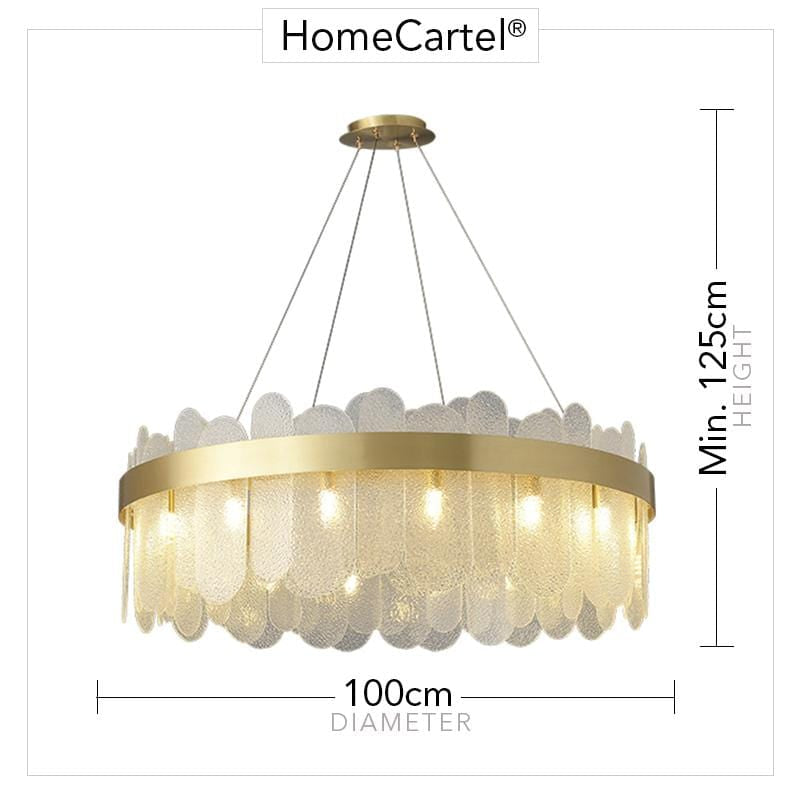 Soeren | Luxe White Glass Chandelier with Brass Detail - Home Cartel ®
