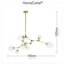 Vanja 7 A | Gold w/ Clear Glass Luxe Chandelier - Home Cartel ®