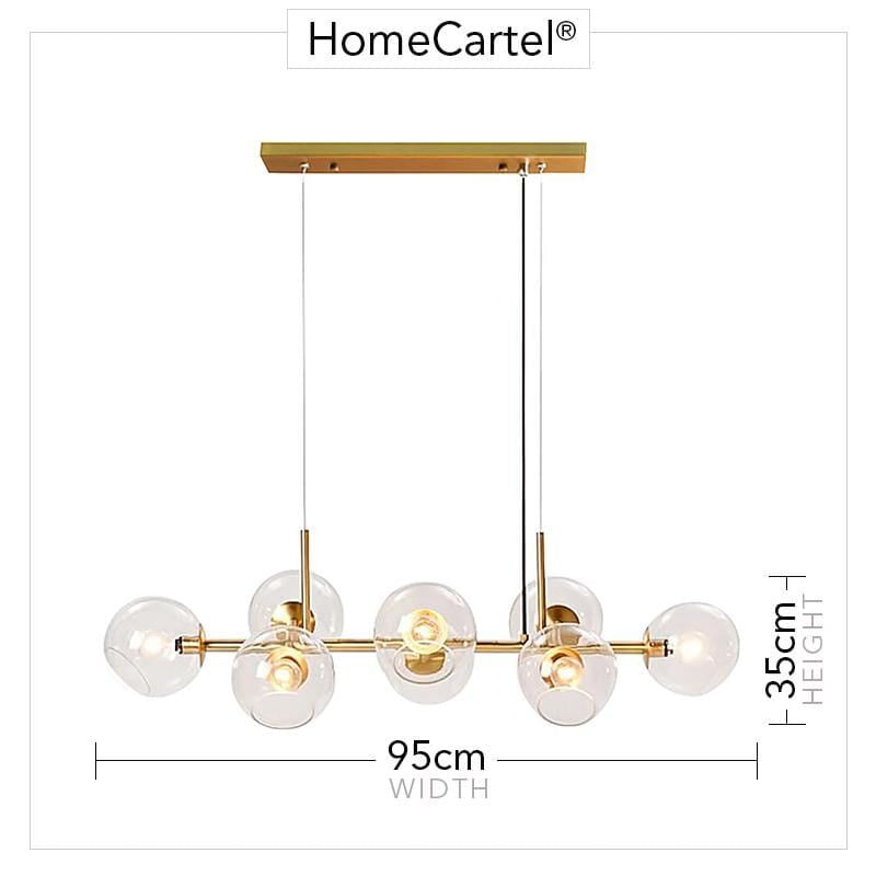 Eira 8 Staggered Glass | Chandelier - Home Cartel ®