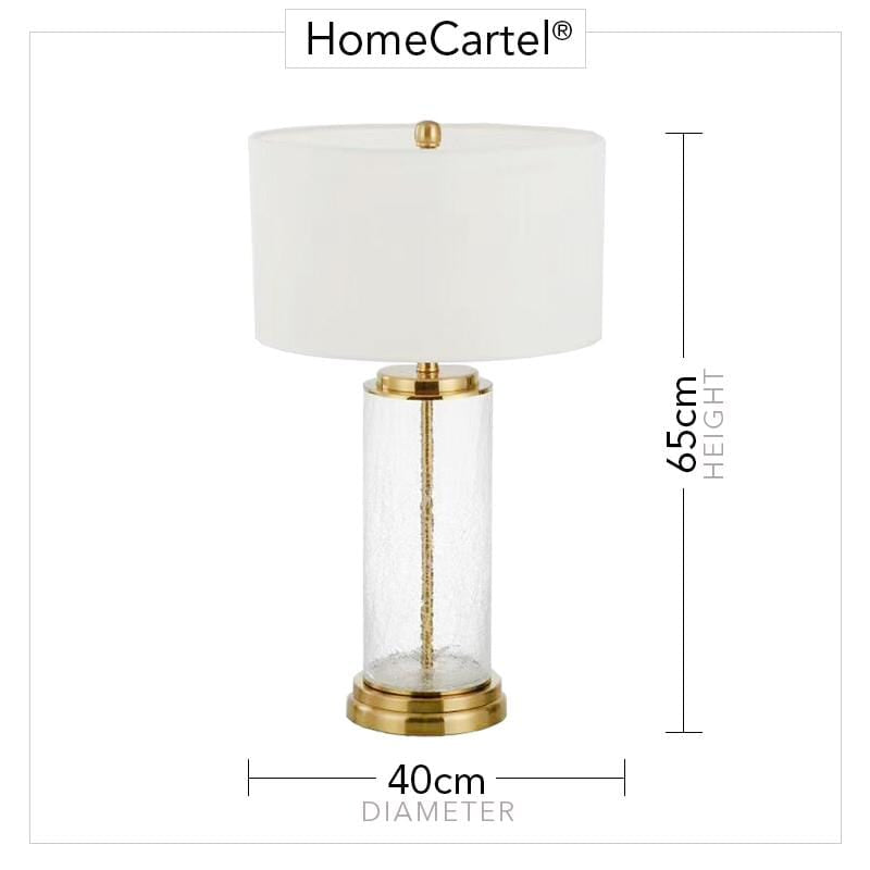 Ottilia | Hammered Glass Base Table Lamp - Home Cartel ®