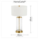 Ottilia | Hammered Glass Base Table Lamp