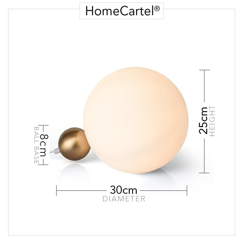 Luna | Frosted Sphere Table Lamp - Home Cartel ®