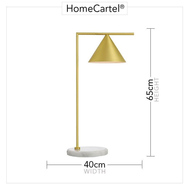 Clarice | Gold x Marble Table Lamp - Home Cartel ®