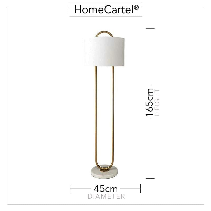 Karlie | Marble Base Floor Lamp - Home Cartel ®
