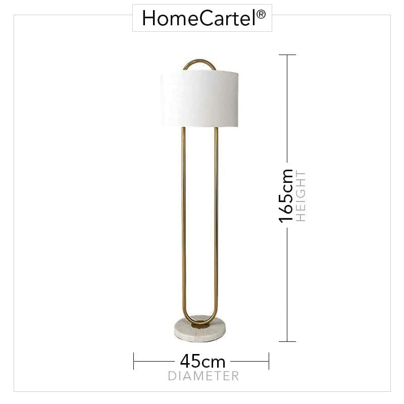 Karlie | Marble Base Floor Lamp - Home Cartel ®