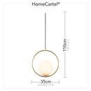 Tia | Brass and Frosted Glass Pendant Light - Home Cartel ®
