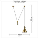 Elsa | Adjustable Brass Pendant Light - Home Cartel ®