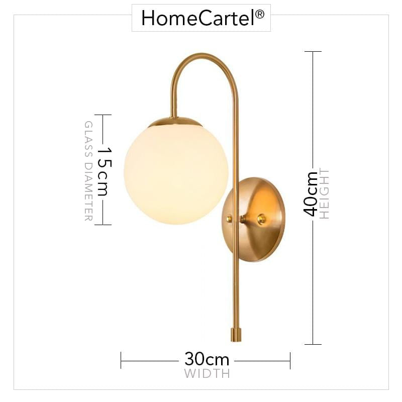 Ulla | Gold Frost Wall Sconce - Home Cartel ®