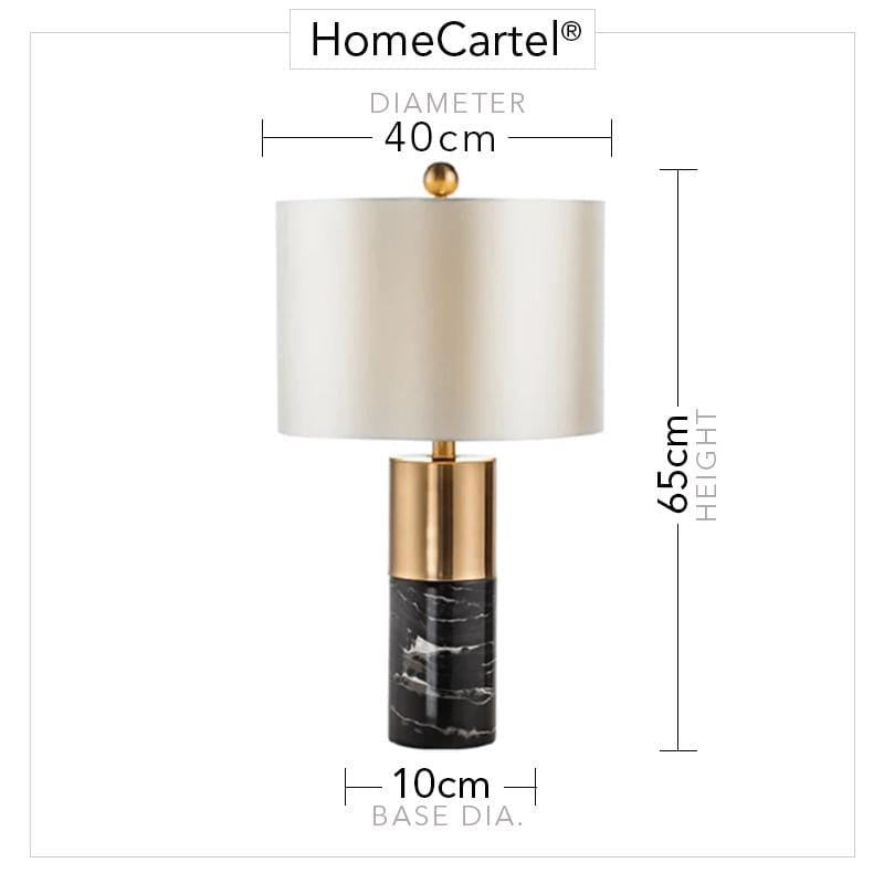 Aaren | Gold x Marble Base Table Lamp - Home Cartel ®
