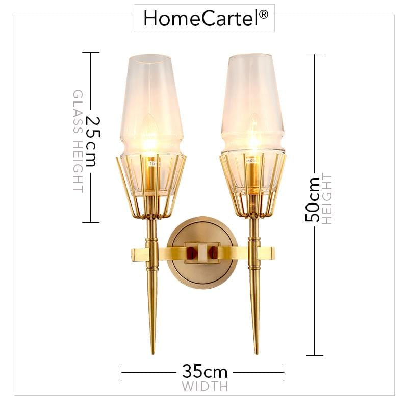 Lyon 2 |  Luxe Glass Wall Lamp - Home Cartel ®