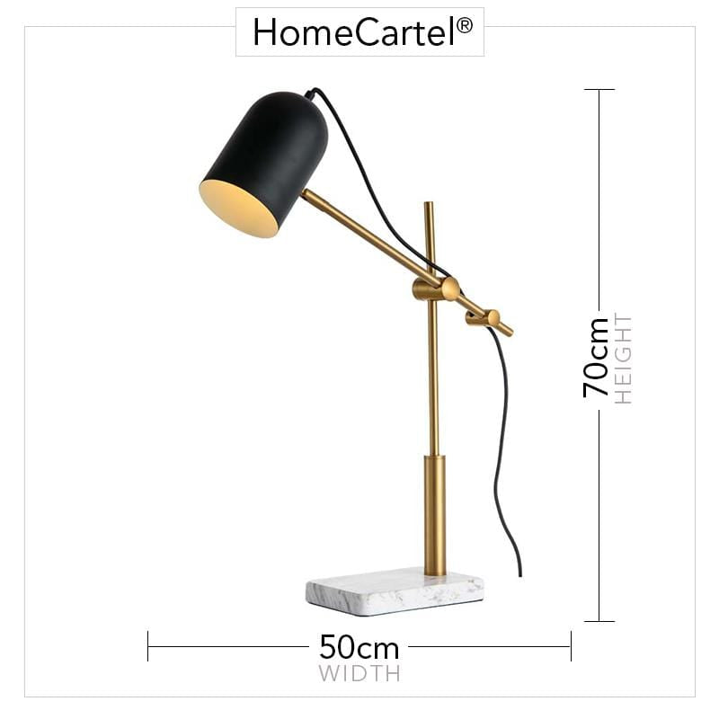 Carnegie | Modern Table Lamp with Marble Base - Home Cartel ®