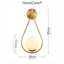 Geeta | Frosted Sphere Modern Wall Lamp - Home Cartel ®