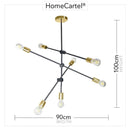 Helga 7 | Black & Gold Modern Mobile Chandelier - Home Cartel ®