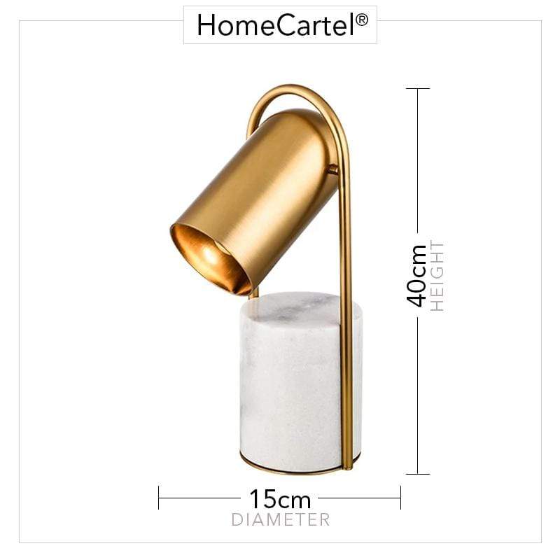 Bowery | Modern Table Lamp with Marble Base - Home Cartel ®