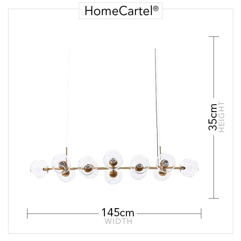 Eira 12 Staggered Glass | Chandelier - Home Cartel ®