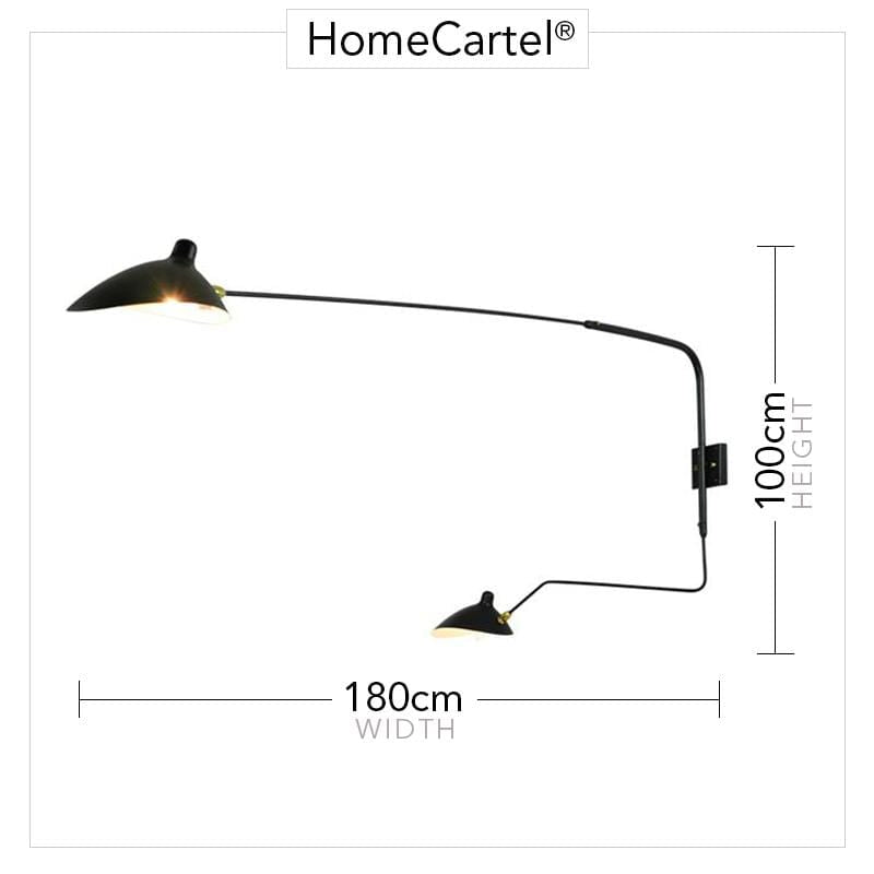 Hagar Double | Mid-Century Wall Sconce - Home Cartel ®