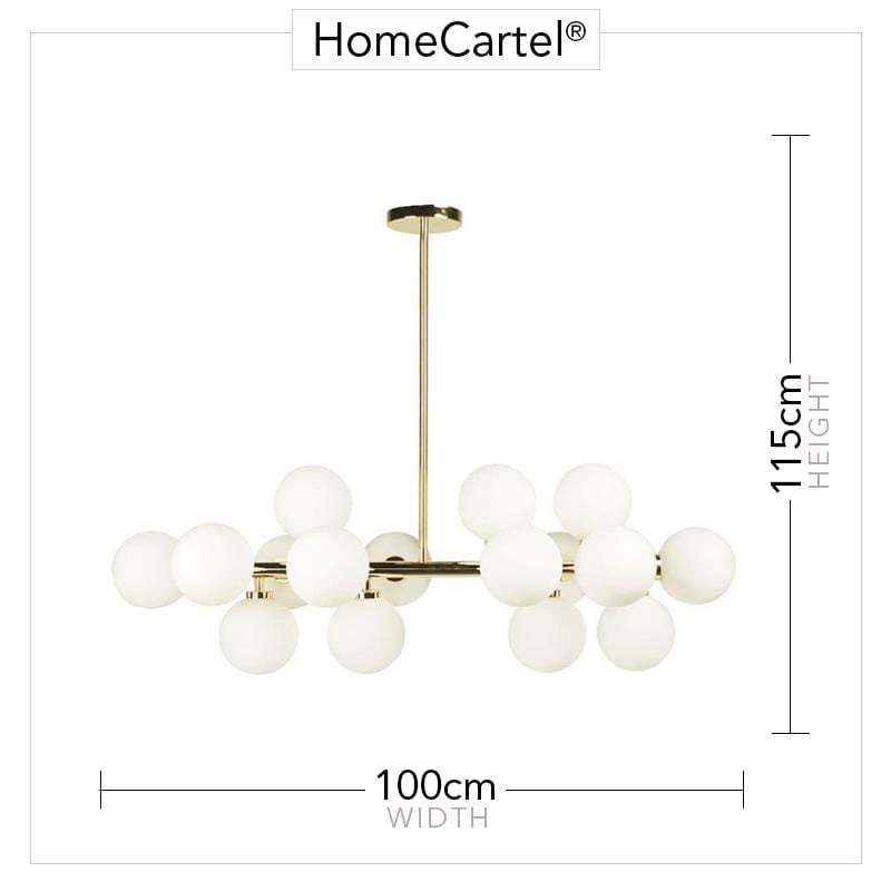 Thilly | Frosted Ball Chandelier - Home Cartel ®