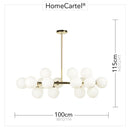 Thilly | Frosted Ball Chandelier - Home Cartel ®