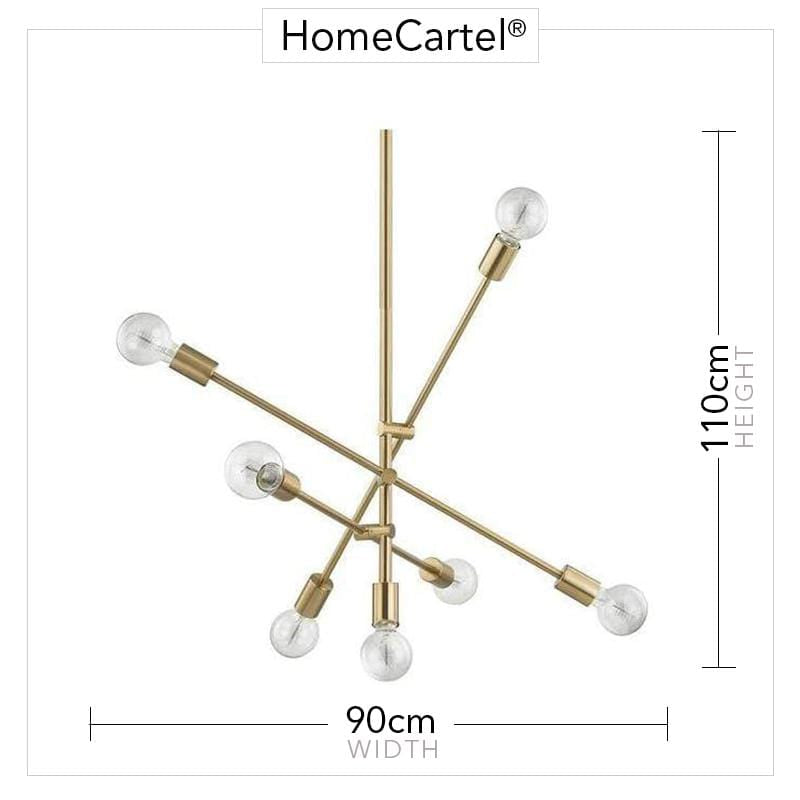 Helga 7 | Gold Modern Mobile Chandelier - Home Cartel ®
