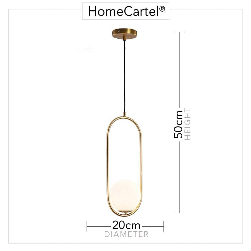 Tio | Brass and Frosted Glass Pendant Light - Home Cartel ®