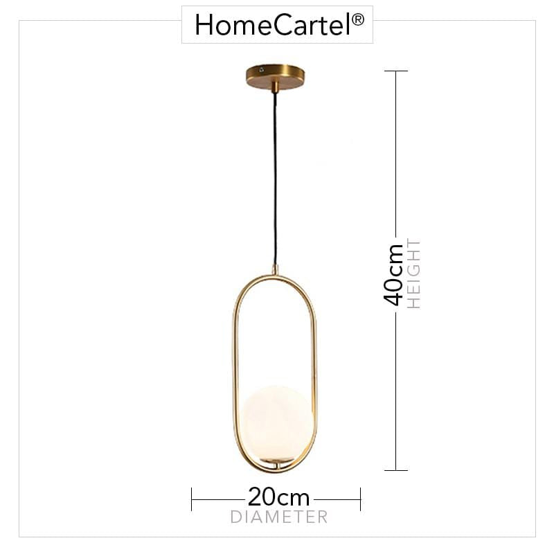 Tio | Brass and Frosted Glass Pendant Light - Home Cartel ®