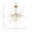 Karïn | Gold Chandelier w/ Frosted Glass - Home Cartel ®