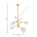 Liv M & L Glass | Gold w/ Clear Bubble Glass Chandelier - Home Cartel ®