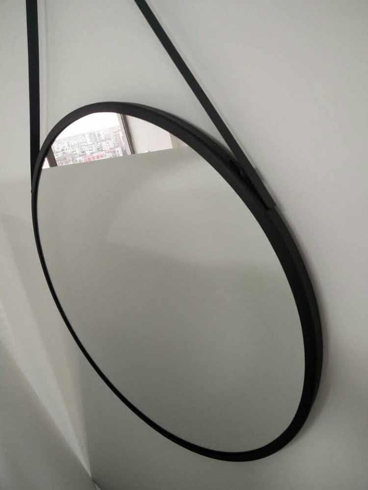 Grimstad Metal Strap Mirror 60cm | Black - Home Cartel ®