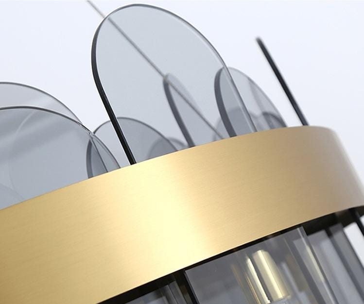 Soeren 80 | Luxe Smoked Glass Chandelier with Brass Detail - Home Cartel ®
