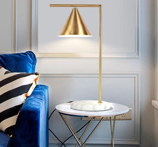 Clarice | Gold x Marble Table Lamp - Home Cartel ®